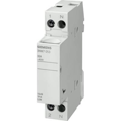 Single-pole fuse holder by Siemens, model 3NW7 053, suitable for 32A and 400V.