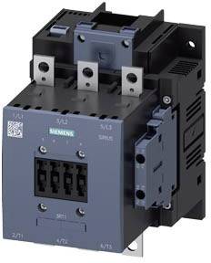 Siemens electrical contactor with a blue front panel and multiple connection terminals, used for controlling high-performance equipment.