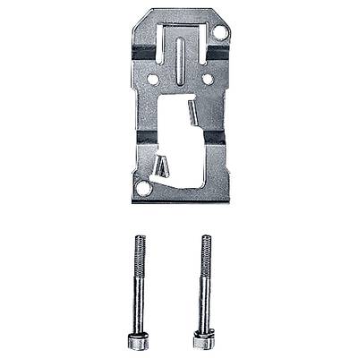 Metal bracket with two screws underneath, suitable for mounting devices or structural elements.<br><br>Note: The translation is already in British English and sounds natural. No significant changes were required.