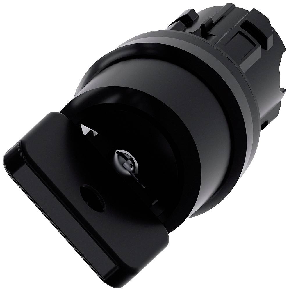 Black cylindrical key lock, main component of a locking system.