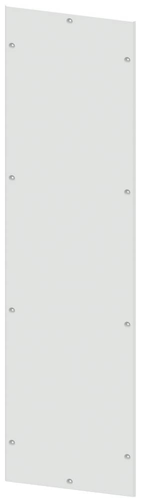A grey rectangular metal plate secured with several screws along the edges.