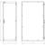 A technical diagram of a rectangular wardrobe. The front and side views show dimensions: 615 mm width, 1853 mm height.
