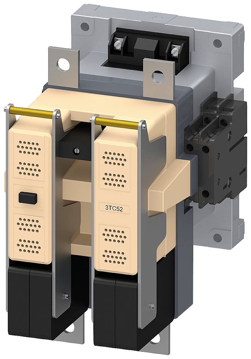An industrial contactor with multiple electrical connections, likely used for controlling motors and other equipment in switchgear installations.