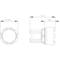 'Technical drawing of a cylindrical component with dimensions: diameter 29.5 mm, length 42.4 mm, side length 18.1 mm.'