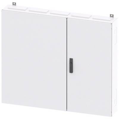 White metal enclosure with two doors, black handle and wall mounting fixtures, likely an electronic housing or control cabinet system.
