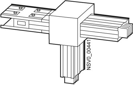 Technical drawing of a mechanical component with multiple connection points and complex structure. Labelled 'NSV0_00441'.