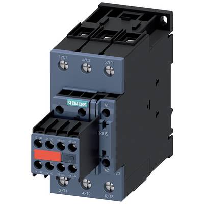 A Siemens contactor for electrical control systems with multiple connection terminals, typically used for motor control.