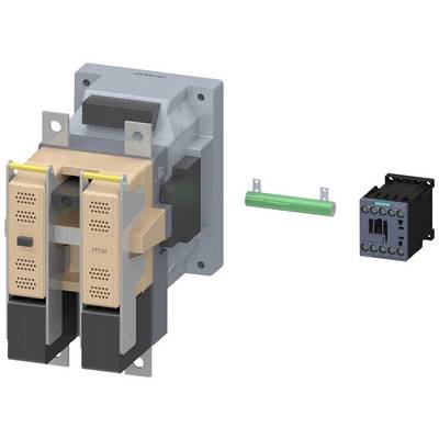 Industrial Components: An electromagnetic contactor, a fuse, and a switching device. Used in electrical circuits.