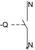 Chemical structure shows a Q element connected to a nitrogen-containing group, comprising two N atoms.