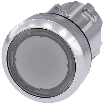 A silver button in a cylindrical shape, possibly part of an electronic device or switch, with no visible labelling.