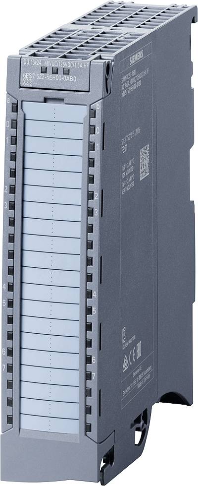 A grey electronic module with blue slots, suitable for use in industrial control systems.