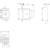 Technical drawing of an electrical switch with front, side, and top view. Dimensions specified in millimetres.