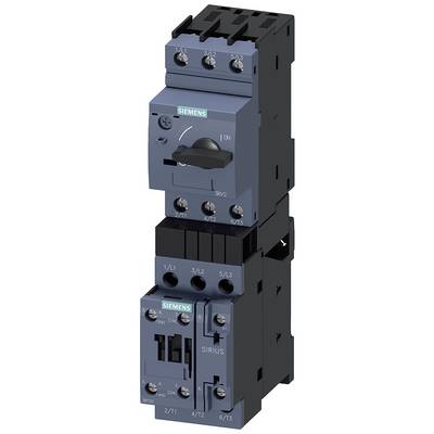'Siemens motor protection switch and contactor in combination, dark blue housing, suitable for controlling and protecting electric motors.'