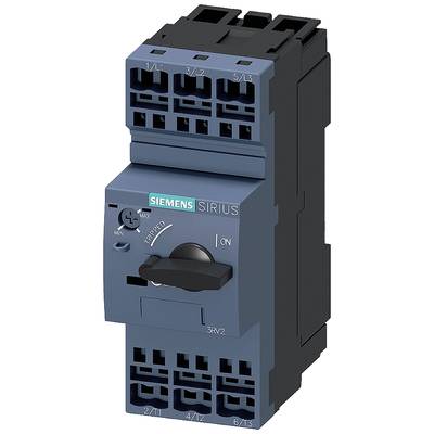Compact contactor by Siemens, Sirius model, with a black switch in the centre and multiple terminal connections at the top and bottom.