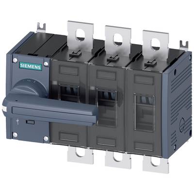 A three-pole load disconnector from Siemens with a manual handle. Suitable for use in industrial electrical installations.
