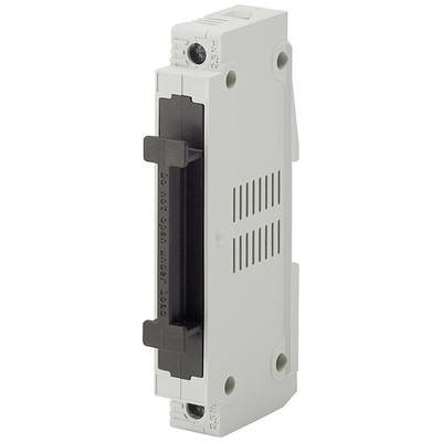 Grey plastic component with rear mounting, ventilation slots, and connecting elements.