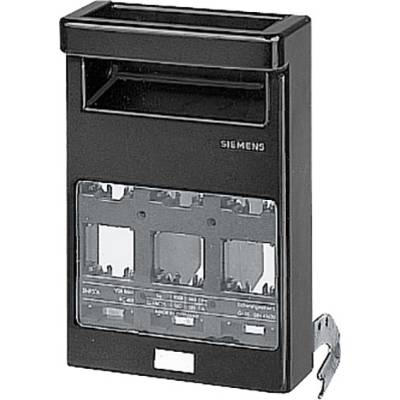 Black Siemens meter cabinet with compartments and mountings for electrical meters, suitable for wall mounting.