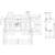 Technical drawing of a switch with dimensions. Shows front and side view with detailed measurements in millimetres.