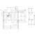 Technical drawing of a mechanical component with precise dimensions in millimetres, including height, width, and depth specifications.