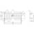 Technical drawing of an electrical switch with dimensions and labels in millimetres. Frontal and side views depicted.
