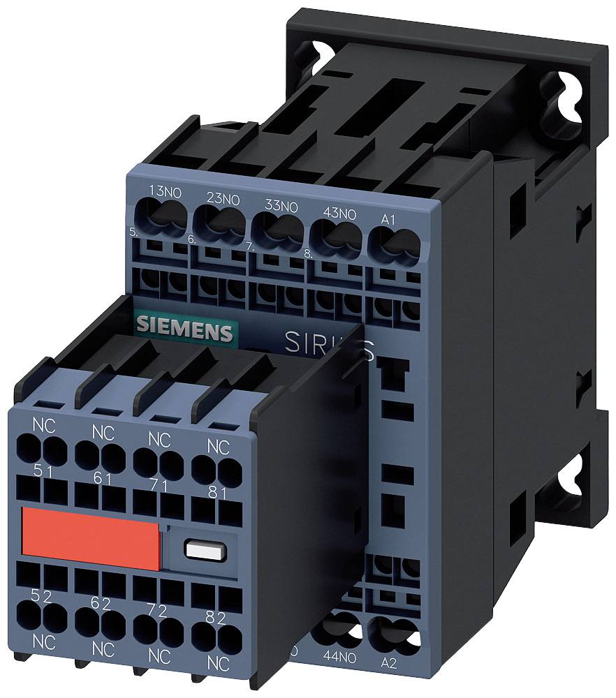 'Siemens contactor module', an electrical switching device for controlling motors and other equipment, with multiple connection terminals.