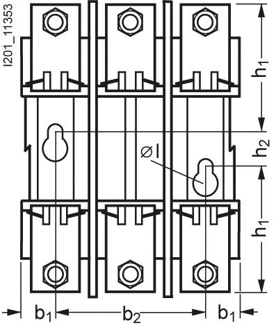 Siemens 3NH4230 NH fuse holder Fuse size = 1 250 A 690 V 1 pc(s)-2