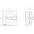 Technical drawing of a square rotary handle with dimensions. Left: Front view, right: Side view. Dimensions: 90x90 mm frontal width, 53.4 mm side width. Brand: Siemens.