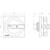 Technical drawing of a square switch with a handle, showing front and side views with dimensions of 90x90 mm and 69 mm depth.