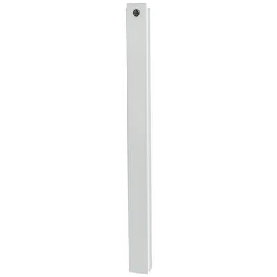 'Metal rod with a screw on top of the flat surface, against a white background.'