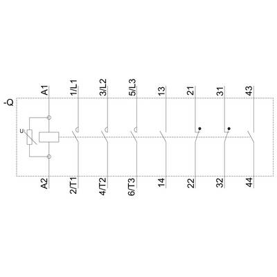 Circuit diagram of an electrical network with multiple lines and numbering from A to L, represented by connection points and switches.