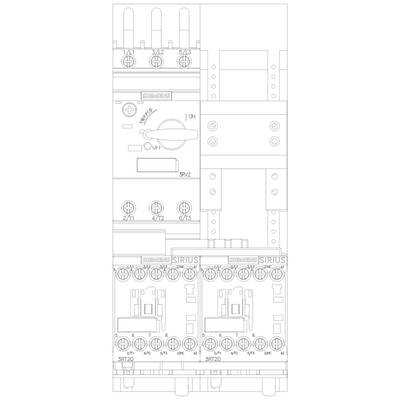 A technical circuit diagram shows several electrical switches and fuses mounted in a control cabinet.