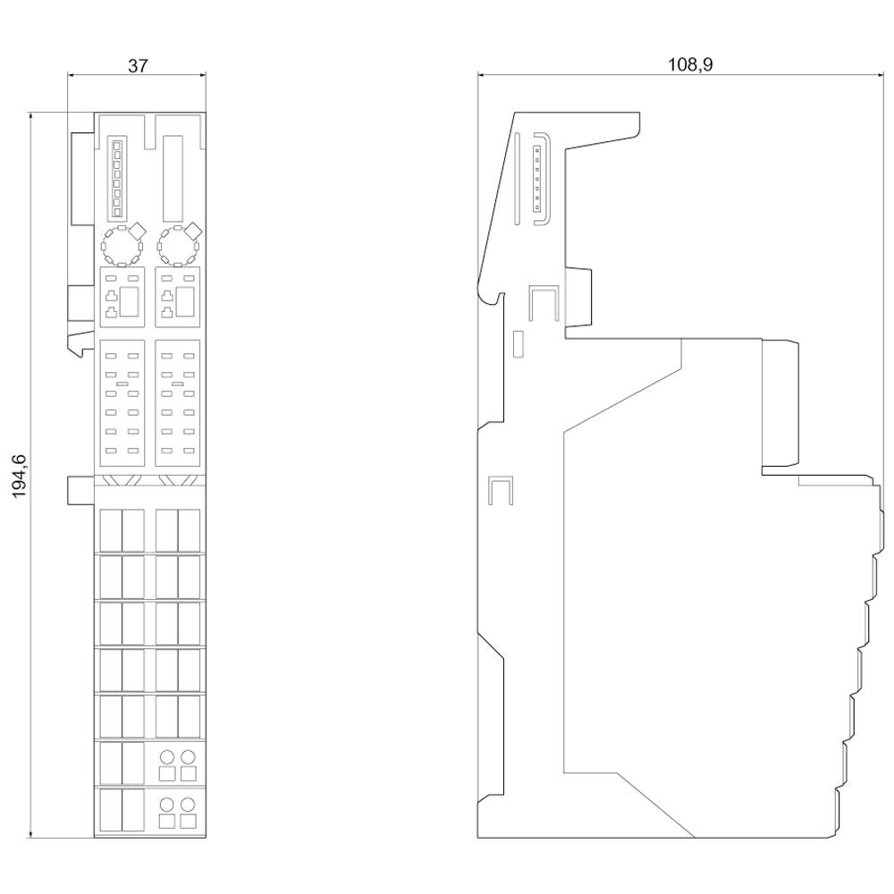 Siemens 3RK1903-3AA00 3RK19033AA00 Terminal block 24 V DC Nominal current 10 A-5