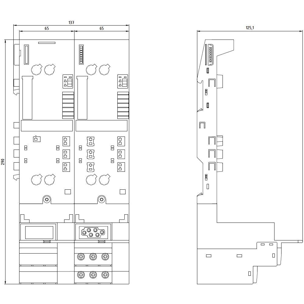Siemens 3RK1903-3AD00 3RK19033AD00 Terminal block 500 V AC Nominal current 50 A-2