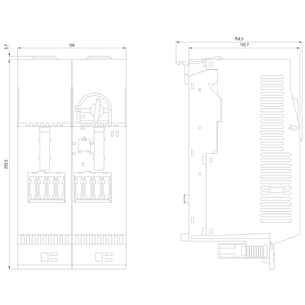 Siemens 3RK1301-0BB10-1AB4 3RK13010BB101AB4 Pull start Motor power at 400 V 3 kW 400 V-3