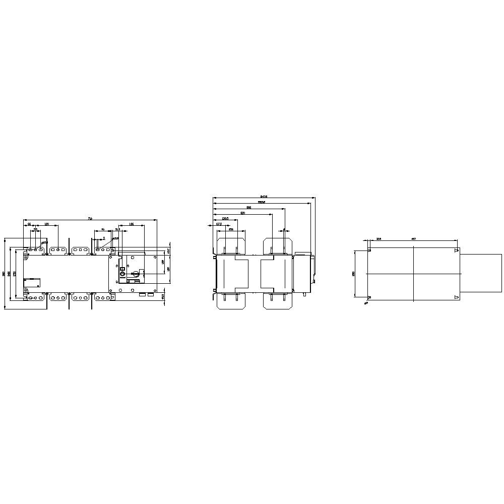 Black 4-pin 2000 A 4 change-overs, 3 makers 415 V AC Siemens 3KC44560JA210AA3-1