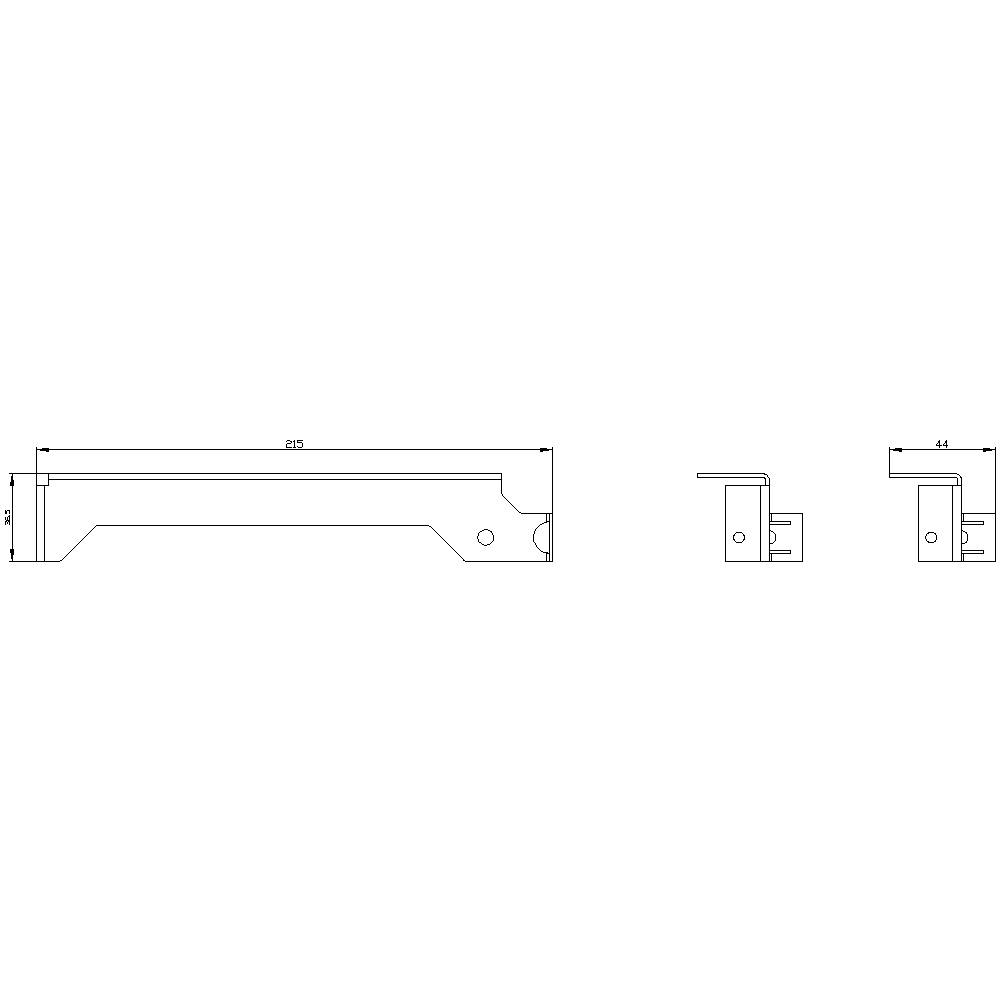 Technical drawing of a rectangular component with detailed dimensions. Dimensions: left 241 mm, right 44 mm.