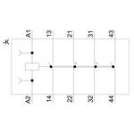 COUPL.CONT.RELAY,2NO+2NC,DC24V,SUPDIO