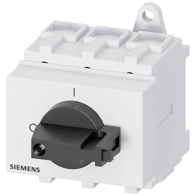Siemens rotary switch in white and black, with indicators for 'I' (on) and 'O' (off), for controlling electrical devices.