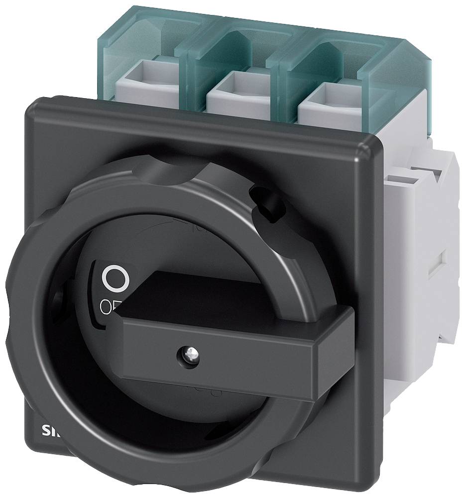 Rotary switch in a black casing, with 'ON' and 'OFF' labelling, suitable for electrical controls or machine operation.