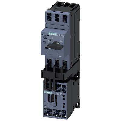 A Siemens SIRIUS switching device in dark grey and black with an operating knob and connection terminals, suitable for industrial control systems.