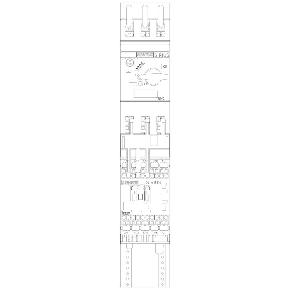 Wiring diagram of an electrical distribution board with multiple switches and fuses interconnected. The main switchboard is located at the top.