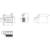 Technical drawing of an electrical switch with dimensions in millimetres. Shows front, side view and top view.