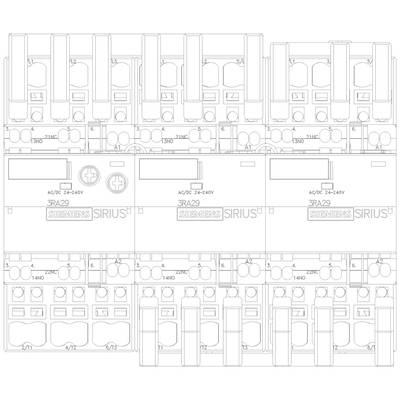 Technical drawing of electrical switchgear; shows detailed components and connections, with labels and serial numbers.