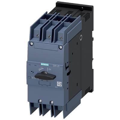 A highly efficient Siemens Sirius industrial circuit breaker in dark blue, with switch and test function.