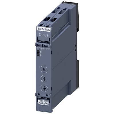 Electrical component by Siemens, SIRIUS model, with multiple adjustment knobs on the front panel, housed in a grey-black casing.