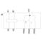 'Logic diagram of a coupling relay: A1/A2: Control terminals; 17C: Input; Y: Output; 18/28/38 NO: normally open contacts.'