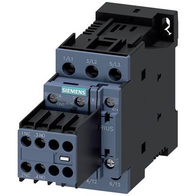 A Siemens electrical power switch with multiple terminals, used in electrical circuits for motor control.