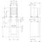 Technical drawing of a component with dimensions. Front and side views, detailed measurements and thread details are shown.