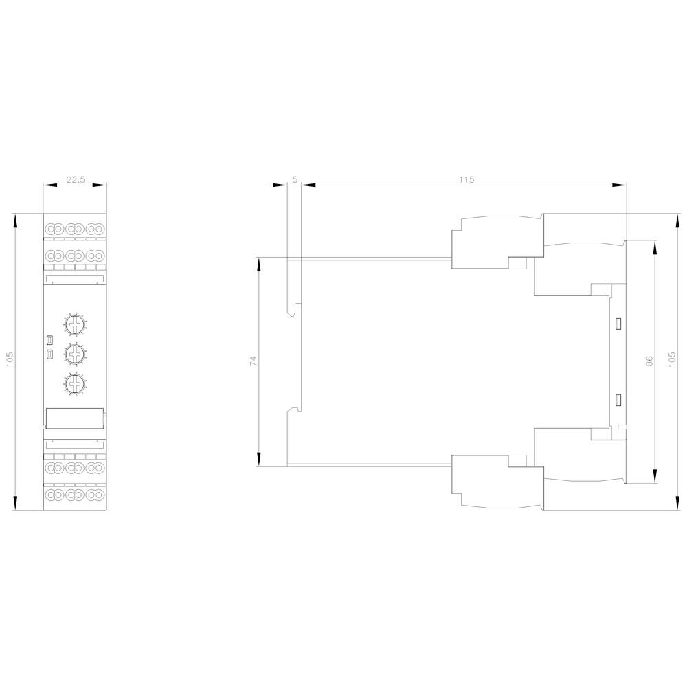 Siemens 3RW3003-2CB54 3RW30032CB54 Soft starter Motor power at 400 V 1.1 kW 400 V Nominal current 3 A-4