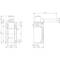 Technical drawing of a fitting with two views: front and side view. Dimensions and thread size M20x1.5 are specified.